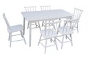 Ver imagem 7 de Jogo de Jantar Colonial Brisa Mesa 137x80 Cm Branca + 06 Cadeiras Brancas