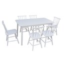 Ver imagem 7 de Jogo de Jantar Colonial Brisa Mesa 137x80 Cm Branca + 06 Cadeiras Brancas