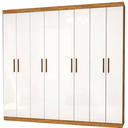 Ver imagem 1 de Guarda Roupa Rubi 8 Portas Cinamomo/off - Carioca Móveis