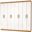Ver imagem 1 de Guarda Roupa Rubi 8 Portas Cinamomo/off - Carioca Móveis