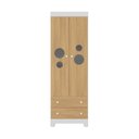 Ver imagem 7 de Guarda-roupa Infantil 62cm 2 Portas com Vidro e 2 Gavetas Bombom Multimóveis Mp4461 Branco-