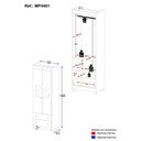 Ver imagem 4 de Guarda-roupa Infantil 62cm 2 Portas com Vidro e 2 Gavetas Bombom Multimóveis Mp4461 Branco-