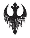 Ver imagem 1 de Placa Decorativa Aliança Rebelde Nave Geek Mdf Premium Preto