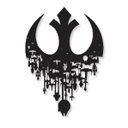 Ver imagem 1 de Placa Decorativa Aliança Rebelde Nave Geek Mdf Premium Preto