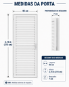 Ver mais imagens de Porta Giro Laminada em Alumínio Branco 0,85cm x 2,15cm Direita – Vitrolar