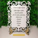 Ver imagem 6 de Kit 2 Quadros Decorativo MDF 20cm x 28cm para Sala de Estar Oração Anjo da Guarda M01 Branco e Cru -