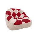Ver imagem 1 de Poltrona Paloma Escritório Sala Pé Plástico Suede Bege e Suede Vermelho - Dominic Decor
