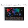 Mapa Mundi de Raspar Raspadinha Bandeiras 73x50 com Moldura - 4
