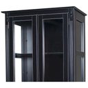 Ver imagem 2 de Cristaleira Lateral Com 2 Portas de Vidro e 3 Prateleiras 301 Preta