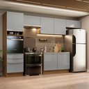 Ver imagem 1 de Armário de Cozinha Completa 340cm Rustic/Cinza Lux Madesa 01