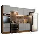 Ver imagem 3 de Armário de Cozinha Completa 340cm Rustic/Cinza Lux Madesa 01