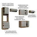 Ver imagem 5 de Armário de Cozinha Completa 340cm Rustic/Cinza Lux Madesa 01