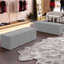 Ver imagem 6 de Puff Decorativo Living 140 Cm Roma W01 Suede Cinza - lyam