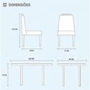 Ver imagem 5 de Conjunto Sala de Jantar 6 Lugares Mesa Lisy Madeira Maciça e 6 Cadeiras Safira Veludo Móveis Mundial