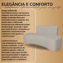 Ver imagem 4 de Sofá Feijão Orgânico Curvo 3 Lugar Suede Sala Contemporânea:bege