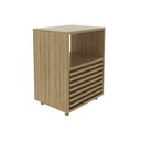 Ver imagem 1 de Mesa Cabeceira Infantil cm-8042 c/1 Gaveta Amêndoa/Branco - Tecno Mobili
