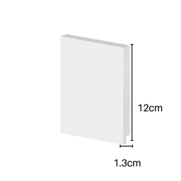 Rodapé Poliestireno 12cm Liso Branco 50012 Arquitech - 2