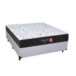 Cama Box Casal + Colchão Espuma D33 Semi Ortopédico Extra Firme Comfort Prime 72x138x188 Branco - 1