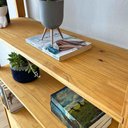 Ver imagem 4 de Estante Linea Ample com 2 Gavetas 6 Prateleiras Madeira Pinus Marrom Artfactory Design