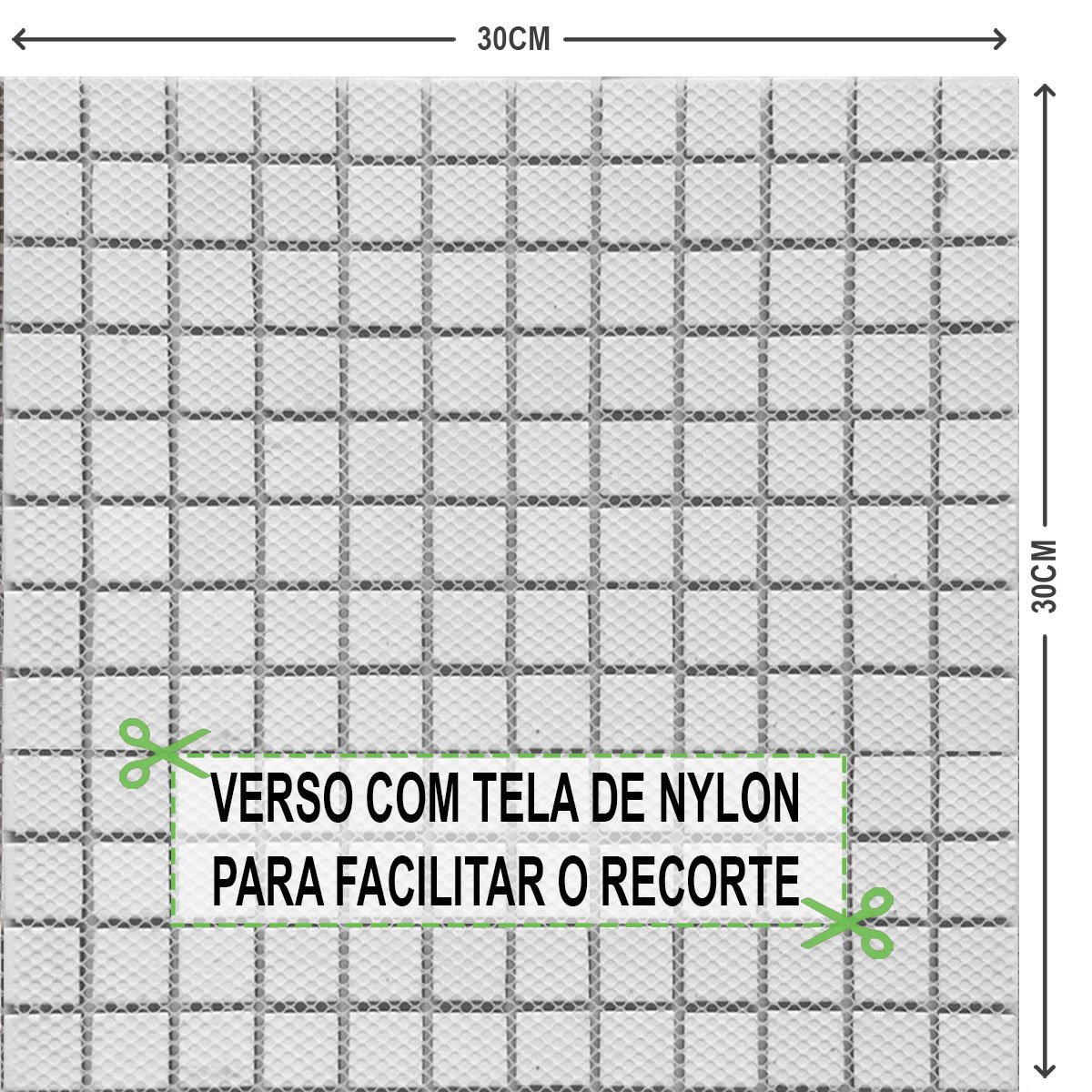 Pastilhas de Vidro Cinza e Preta Mescla Cristal Brilhante Cozinha Banheiro Piscina 30x30cm - 8