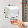 Secador de Mãos Automático 16 M/s Elétrico 1500w Sensor Banheiro Alto Fluxo 110v Importway Iwsma-16 - 2