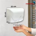 Ver imagem 2 de Secador de Mãos Automático 16 M/s Elétrico 1500w Sensor Banheiro Alto Fluxo 110v Importway Iwsma-16