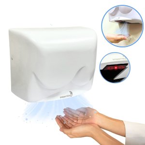 Secador de Mãos Automático 16 M/s Elétrico 1500w Sensor Banheiro Alto Fluxo 110v Importway Iwsma-16