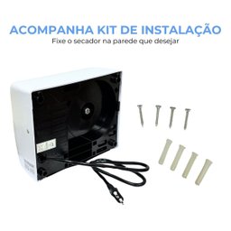Secador de Mãos Automático 16 M/s Elétrico 1500w Sensor Banheiro Alto Fluxo 110v Importway Iwsma-16 - 3