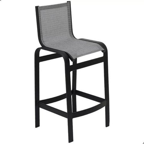 Banqueta 65cm Tela Sling Alumínio para Piscina Bar Balcão Bancada Cozinha