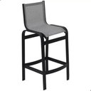 Ver imagem 1 de Banqueta 65cm Tela Sling Alumínio para Piscina Bar Balcão Bancada Cozinha