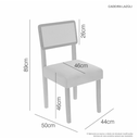 Ver imagem 6 de Mesa Elegance Tampo Off com Vidro 6 Cadeiras Lazúli