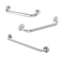 Ver imagem 1 de Alça de Apoio Barra Inox Banheiro Kit 3 Unidades 30cm 40cm 60cm Idoso Cadeirante Acessibilidade Segu
