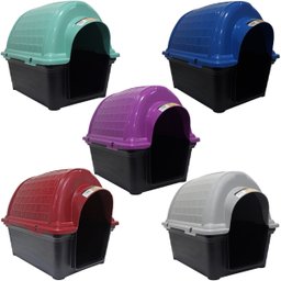 Casinha de Cachorro Cão e Gato Plástica Iglu Número 4 Porte Médio Furacão Pet N4,0 - 1