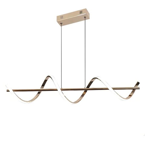 Pendente Espiral Rose Gold Led 30w Bivolt Alumínio e Silicone 3 Tons de Cor 3000k 4000k 6500k Design