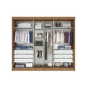 Ver imagem 4 de Guarda Roupa Casal com 03 Portas de Correr, 06 Gavetas e Kit 01 Espelhos Front Novo Horizonte Cumaru
