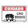 Placa Pvc Cuidado Cão Bravo - 30X50Cm - 1