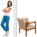 Ver imagem 6 de Kit 4 Poltrona Sala Decorativa Dallas Estofada Veludo Bege Base Madeira Castanho - Arkell