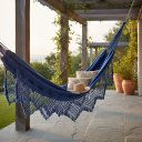 Ver mais imagens de Redesdedormir.com Rede de Dormir Artesanal Ostra, Azul Royal, 100% Algodão Natural, Casal, 2,80m X 1