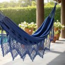 Ver imagem 5 de Redesdedormir.com Rede de Dormir Artesanal Ostra, Azul Royal, 100% Algodão Natural, Casal, 2,80m X 1