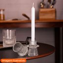 Ver imagem 5 de Porta Velas de Vidro Lines Canelado Duplo 6cm x 7cm 2 Peças - Wolff