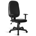 Ver imagem 1 de Cadeira Ágata Presidente Relax Braço Regulável Courvim Preto