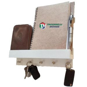 Porta Chaves Em Mdf - Branco