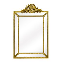 Espelho Vertical 140cm Cristal Bisotê Entalhes Florais e Musicais - 1