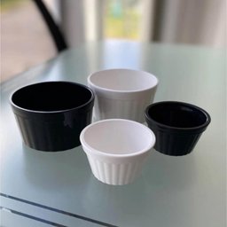 Ramekin 60ml Branco 7x3cm Molheira Servir Molhos Shoyu Tarê Uno Coza Pequeno - 4