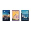 Ver imagem 1 de Kit 3 Placas Decorativas Vintage Viagens Países Mdf