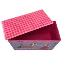 Baú Puff Caixa Organizadora Infantil Princesa Rosa Kangur - 2