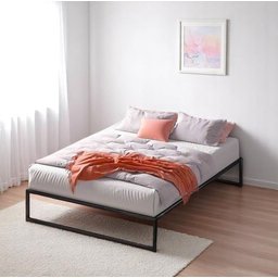 Cama Casal Robusta Aço Ferro Tamanho Padrão 138cmx188cm Cor Preto Estilo Industrial Ca-03 - 2