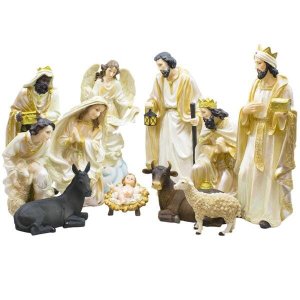 Presépio De Natal 11 Peças 51.5Cm - Enfeite Resina