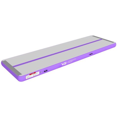 Tapete Colchão Ginástica Inflável 3 Metros com Bomba Elétrica Vg Plus Roxo 110v