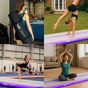 Ver imagem 3 de Tapete Colchão Ginástica Inflável 3 Metros com Bomba Elétrica Vg Plus Roxo 110v